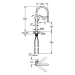 Grohe Einhand-Spültischbatterie ESSENCE 1/2Zoll, U-Auslauf, Profibrause superste