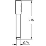 GROHE Handbrause Rainshower Aqua Stick 1 Strahlart chrom