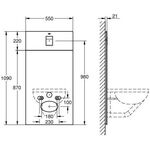 Grohe Design-Glasplatte SKATE C für Rapid SL und Uniset moon white