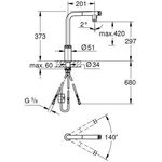 Grohe Spültischbatterie MINTA mit SmartControl chrom