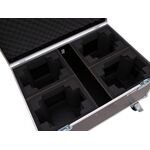 ROADINGER Flightcase 4x LED TMH-X4 mit Rollen