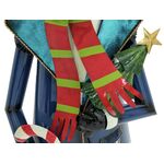 EUROPALMS Schneemann mit Mantel, Metall, 150cm, blau