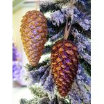 EUROPALMS Tannenzapfenhänger, glitzer, kupfer, 23cm