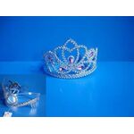 Diadem mit Stein, silberfarben, 1 Stück