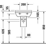 Duravit Handwaschbecken STARCK 3 m ÜL HLB 450x320mm 1 Hahnloch weiß
