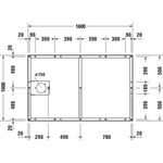 Duravit Fußgestell für Duschwanne Tempano 1600x1000mm