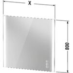 Duravit Lichtspiegel XVIU Icon-Version 800x820x40mm 50 W Prof Cham