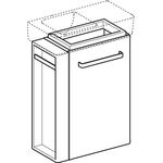 HWB-Unterschrank RENOVA COMPACT 448x604x252mm m HTH li Fr La we hgl