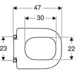 Geberit WC-Sitzring RENOVA COMFORT barrierefrei, antibakteriell weiß