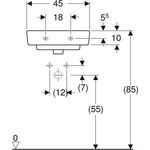 Geberit Handwaschbecken RENOVA PLAN 450x340mm m Hahnloch ohne Überlauf weiß