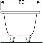 Geberit Badewanne TAWA 1800x800x466mm weiß