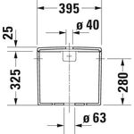Duravit Stand-WC-Set BENTO STARCK BOX Kombi m WCS u Spülk. Anschl r/l HG weiß