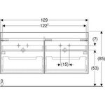 Geberit Unterschrank RENOVA PLAN f DMWT 2 Schubladen 1290x605x473mm weiß