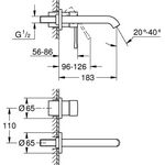 Grohe 2-Loch-Waschtischbatterie ESSENCE Ausldg 183mm FMS f 23571000 chr