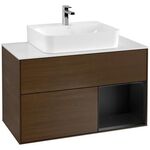 V&B Waschtischunterschrank FINION 1000x603x501mm Regalele. bl ma Wln ven