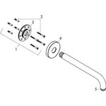 HG Brausearm DN 15 389mm, 90Grad, chrom