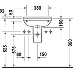 Duravit Handwaschbecken STARCK 3 m ÜL HLB 50x26cm HL-Vorstich weiß WG