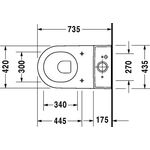 Duravit Stand-WC-Kombi STARCK 3 BIG TOIL tief, 420x740mm, Abgang Vario weiß WG