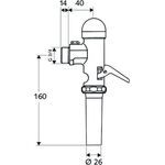 Schell WC-Druckspüler SCHELLOMAT 3/4Zoll m Heb. Einstellbereich 6-14 l chrom