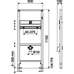 Schell Urinal-Montagemodul MONTUS BH 115cm für Urinal-Vorwand-Spülarmatur