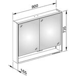 Keuco Spiegelschrank ROYAL LUMOS DALI 900x735x165mm