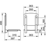 Keuco Klappsitz PLAN CARE SiFl 363mm Alu sil-elo/we