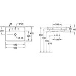 V&B Waschtisch COLLARO 650x470mm mit ÜL mit HL we