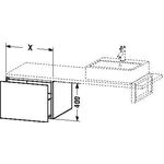 Duravit Konsolenunterschrank L-CUBE 400x320x547mm schwarz hochglanz
