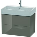 Duravit Waschtischunterbau L-CUBE 544x784x459mm flannel grey hochglanz