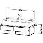 Duravit Waschtischunterbau VERO AIR 298x984x431mm flannel grey seidenmatt