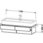 Duravit Waschtischunterbau VERO AIR 298x1184x431mm flannel grey seidenmatt
