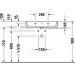 Duravit Waschtisch VERO AIR o ÜL m HLB geschli 700x470mm o HL we WG