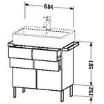 Duravit Waschtischunterbau VERO AIR 581x684x431mm weiß hochglanz