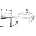 Duravit Konsolenunterschrank X-LARGE 440x300x548mm dolomiti grey hochglanz