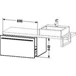 Duravit Konsolenunterschrank X-LARGE 440x800x548mm nussbaum natur