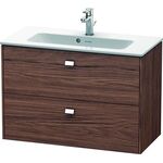 Duravit WT-Unterbau BRIOSO COMPACT Griffe chr 553x820x389mm nussbaum dunkel
