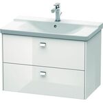 Duravit Waschtischunterbau BRIOSO Griffe chr 561x820x479mm weiß hochglanz