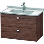Duravit Waschtischunterbau BRIOSO Griffe chr 563x820x469mm nussbaum dunkel