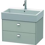 Duravit Waschtischunterbau BRIOSO Griffe chr 442x684x459mm betongrau matt
