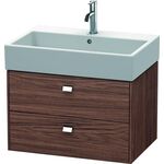 Duravit Waschtischunterbau BRIOSO Griffe chr 442x684x459mm nussbaum dunkel
