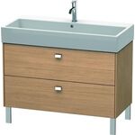 Duravit Waschtischunterbau BRIOSO Griffe chr 570x984x459mm europ. eiche