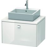 Duravit Konsolenunterschrank BRIOSO Griff chrom 442x720x550mm weiß hochglanz