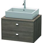 Duravit Konsolenunterschrank BRIOSO Griffe chrom 442x720x550mm pine terra