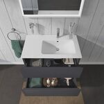 Duravit Waschtischunterbau L-CUBE 550x820x481mm Becken rechts graphit matt