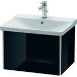Duravit Waschtischunterbau XSQUARE 405x610x473mm schwarz hochglanz