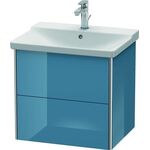 Duravit Waschtischunterbau XSQUARE 565x610x473mm stone blue hochglanz