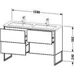 Duravit Waschtischunterbau XSQUARE 832x1280x478mm weiß matt