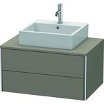 Duravit Waschtischunterbau XSQUARE 400x800x548mm flannel grey seidenmatt