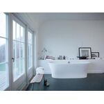 Duravit Ab-/Überlaufgarnitur QUADROVAL mit Bodenzulauf, Flexschlauch chrom