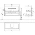 V&B Waschtischunterschrank SUBWAY 2.0 987x520x449mm we matt